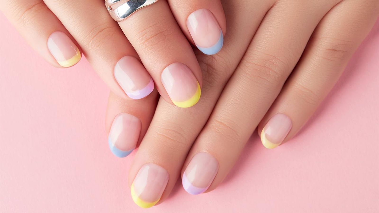 manicura francesa de colores portada manicura francesa de colores portada