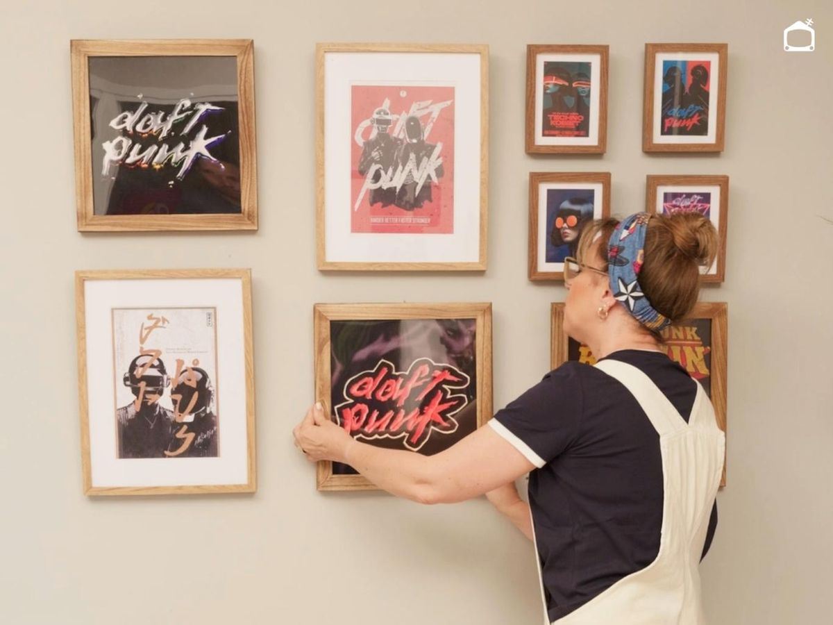 Colocamos los cuadros en la disposición elegida.