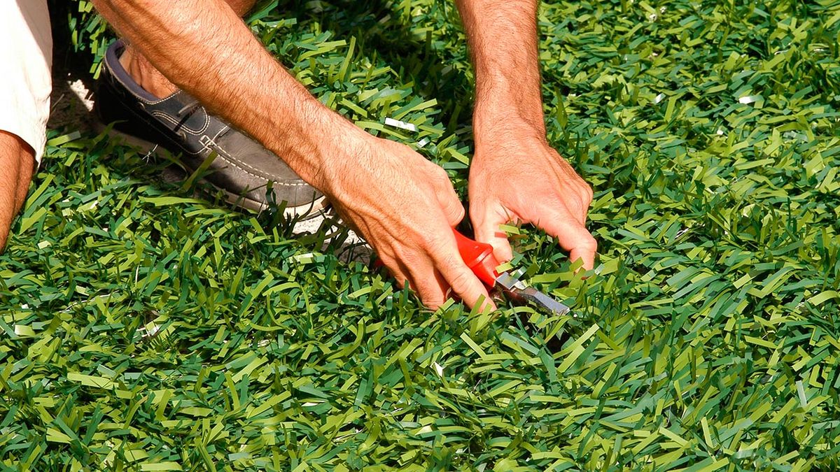 Colocar seto artificial decorativo paso 6