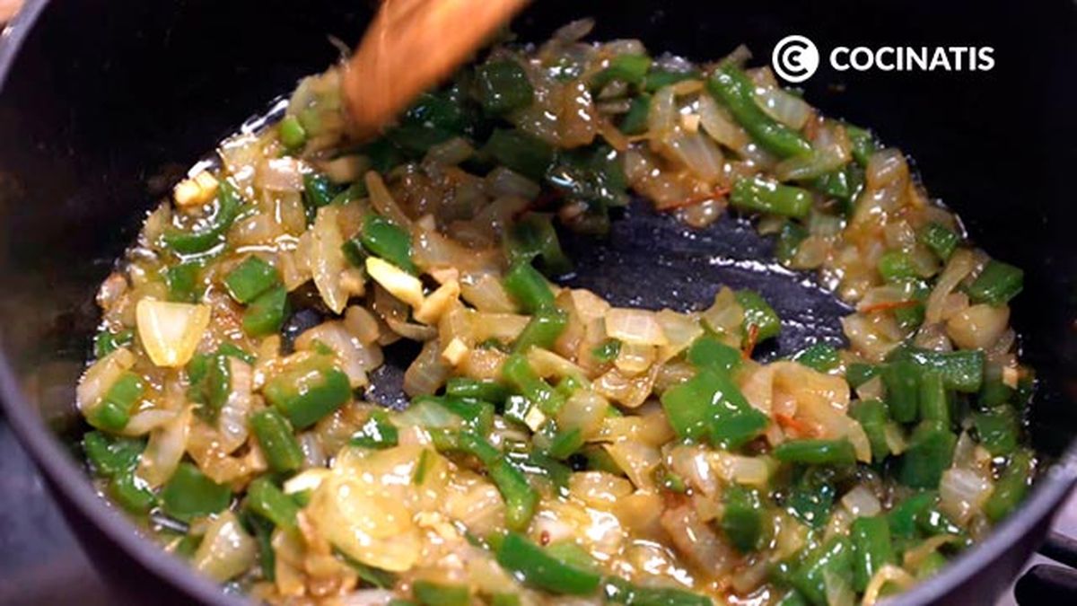 Receta de arroz meloso con gambones  paso 4