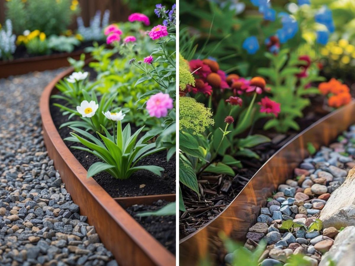 Bordillos para jardín de metal / Fotos: Pinterest