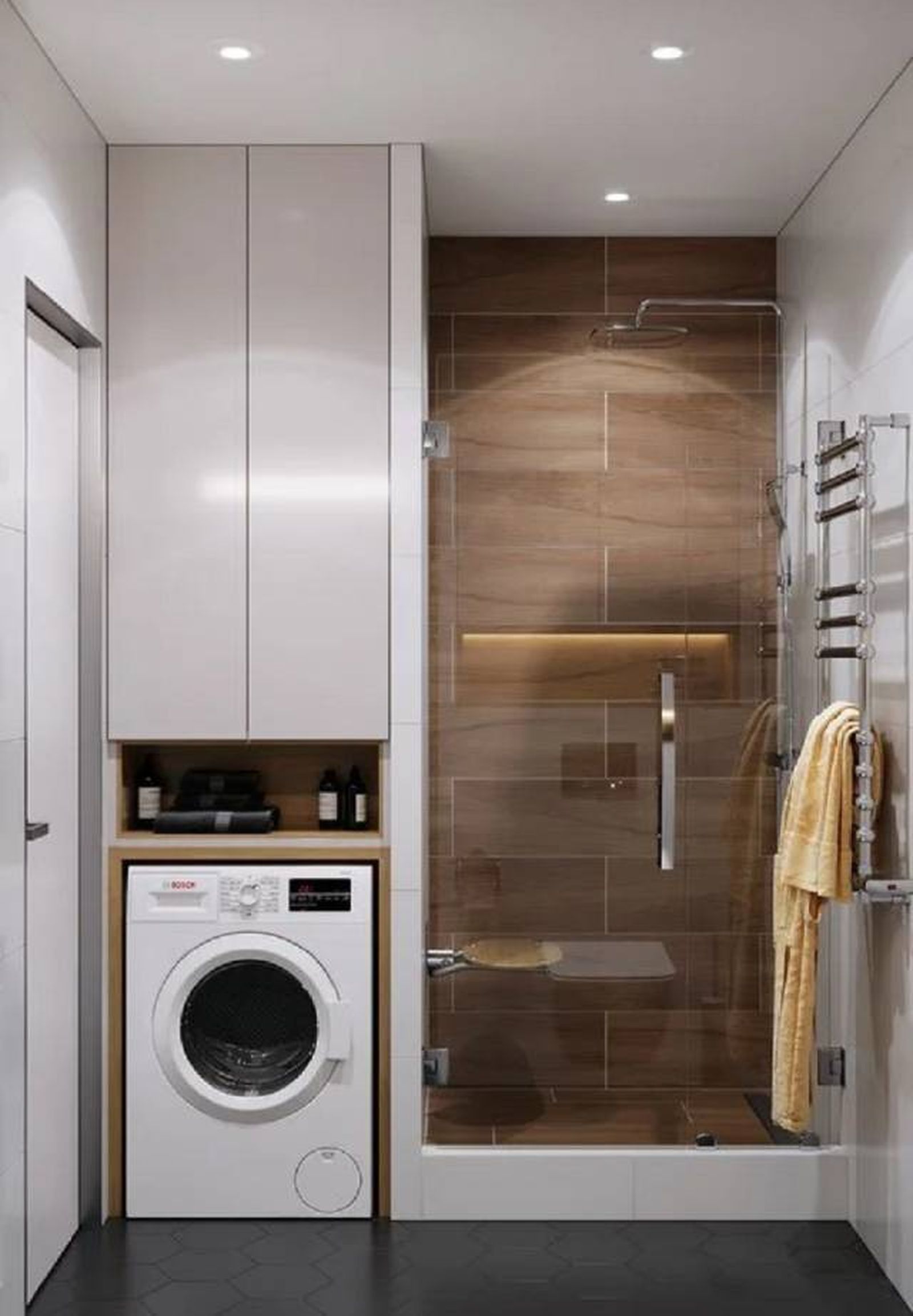 Soluciones para integrar la lavadora en el cuarto de baño 11 Soluciones para integrar la lavadora en el cuarto de baño 11