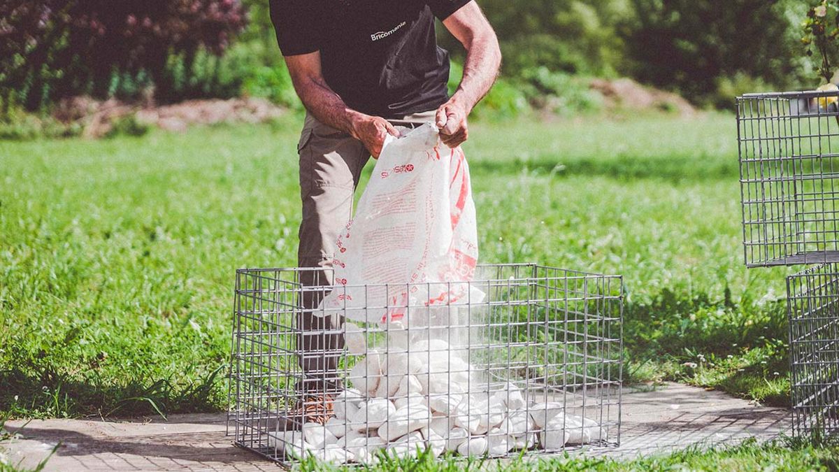 Cómo hacer una barbacoa con gaviones paso 2