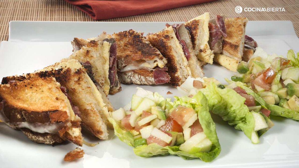 El sándwich tostado de jamón serrano es una opción muy sencilla, pero sabrosa