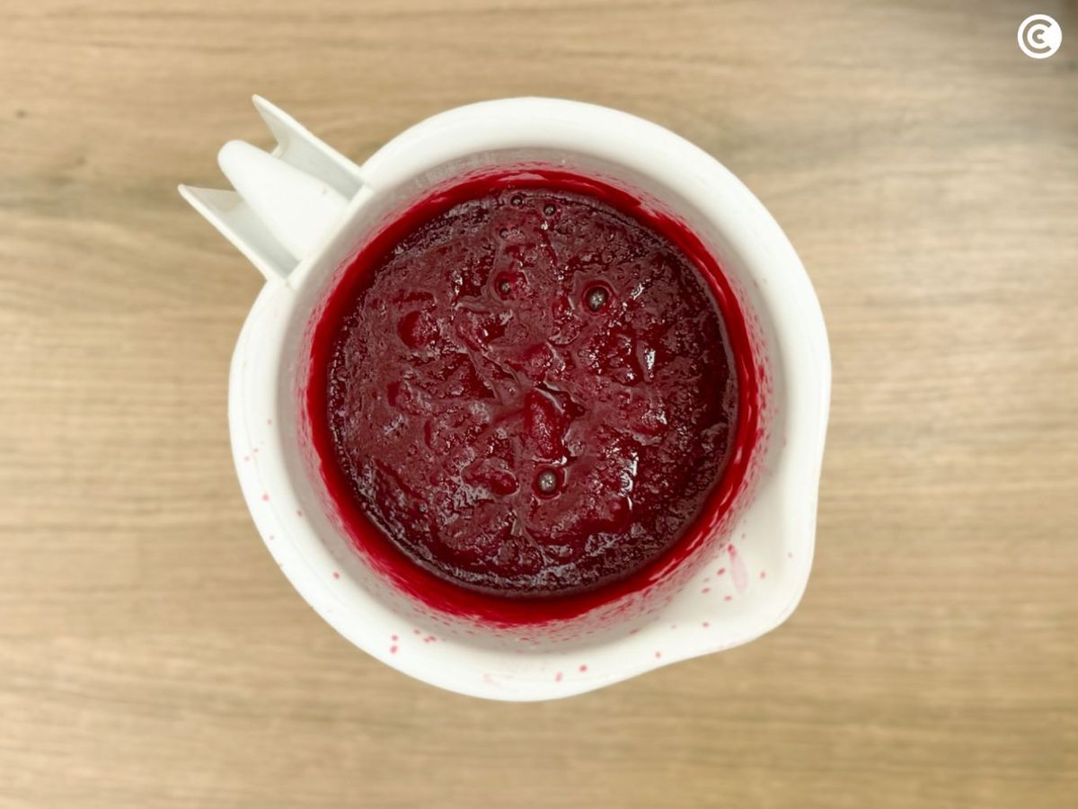 Triturar el zumo de remolacha