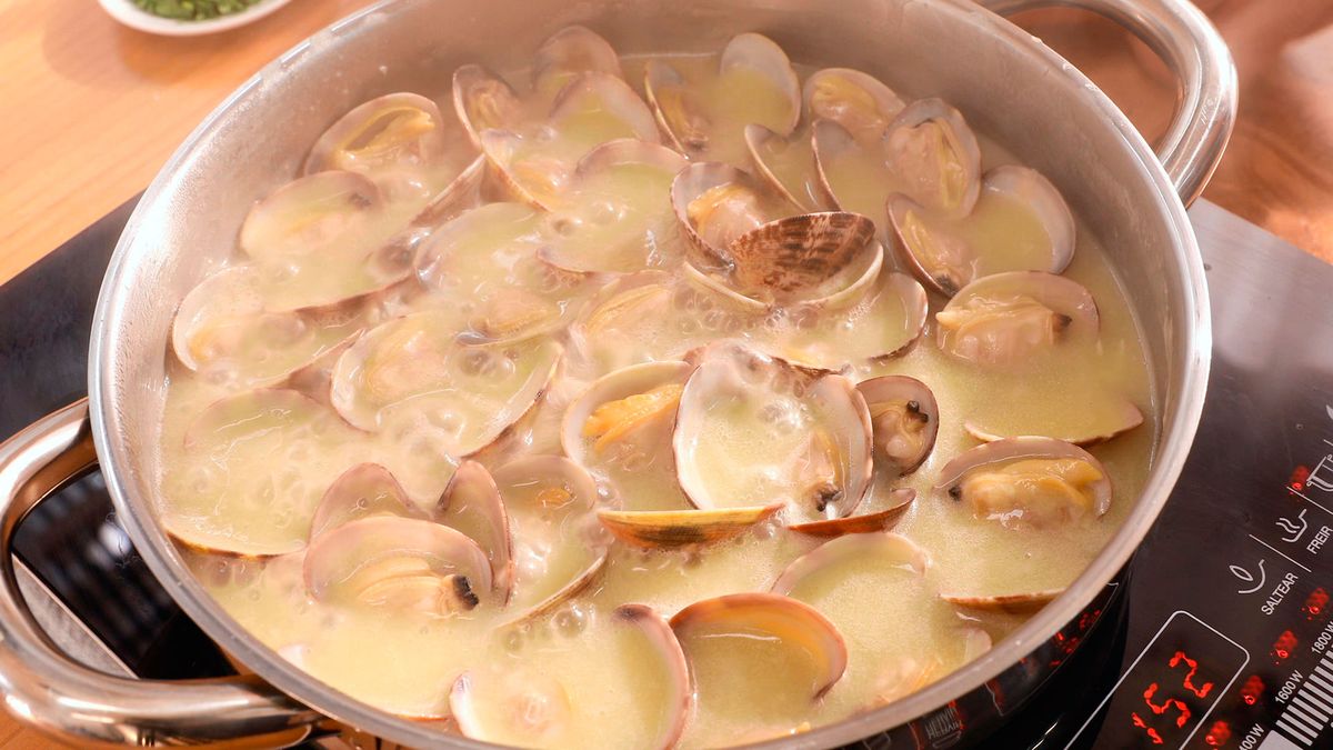 Cardo con almejas   Paso 4