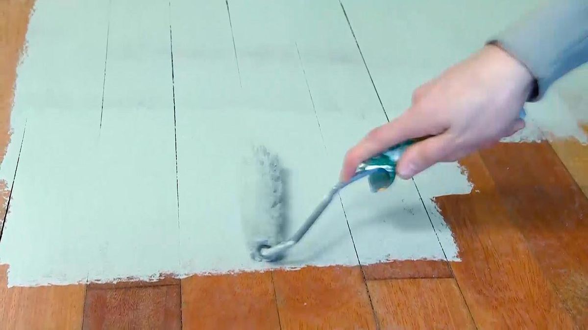 Decogarden 688 pintar suelo verde dormitorio paso3