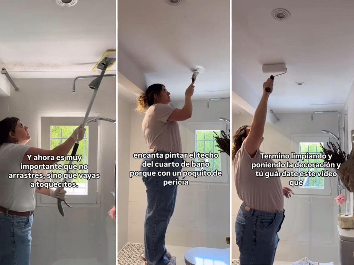 Aplicar producto en el techo