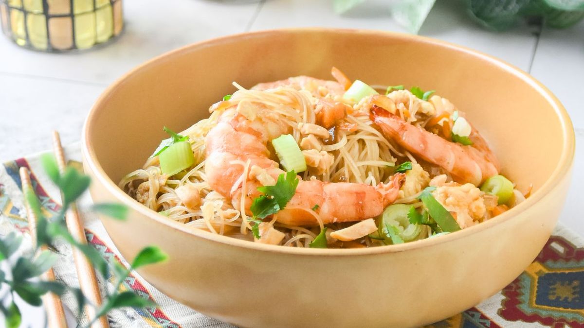 Pad thai con gambas