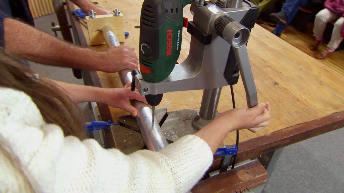 Construir un xilófono de exterior paso 2