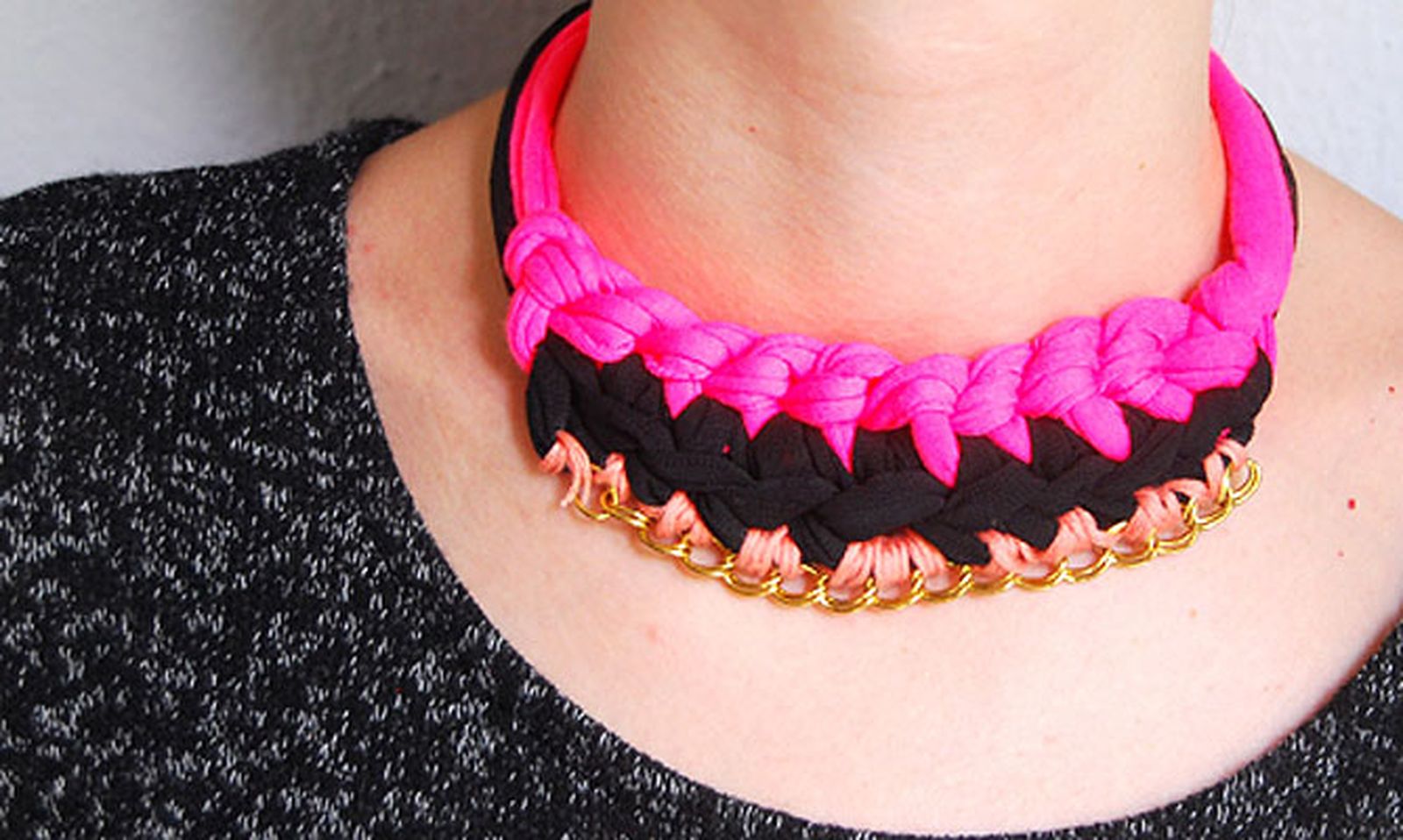 tejer collar trapillo cadenas tejer collar trapillo cadenas