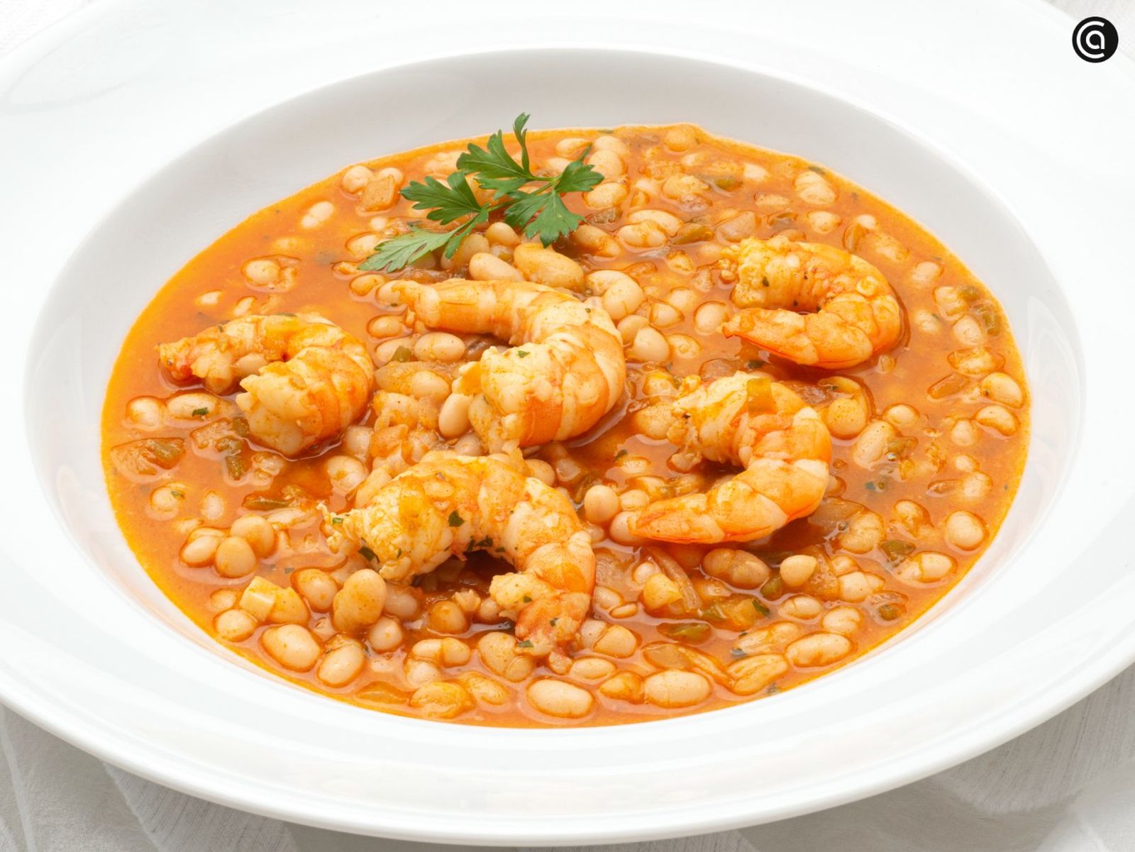 Alubias blancas con langostinos, receta de Karlos Arguiñano