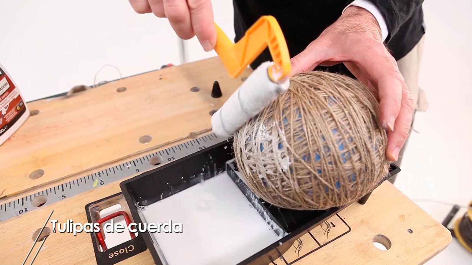 Como hacer tulipas de lampara con cuerdas paso 5