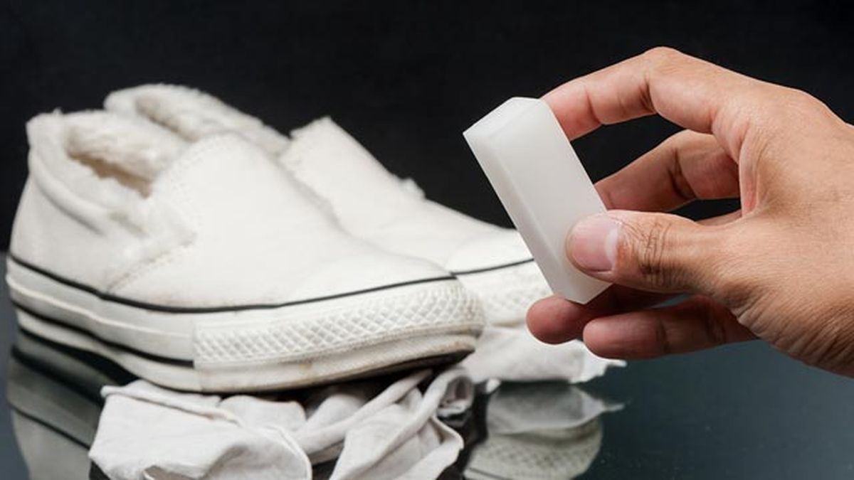 usos domesticos borrador magico esponja melamina blanquear goma zapatillas