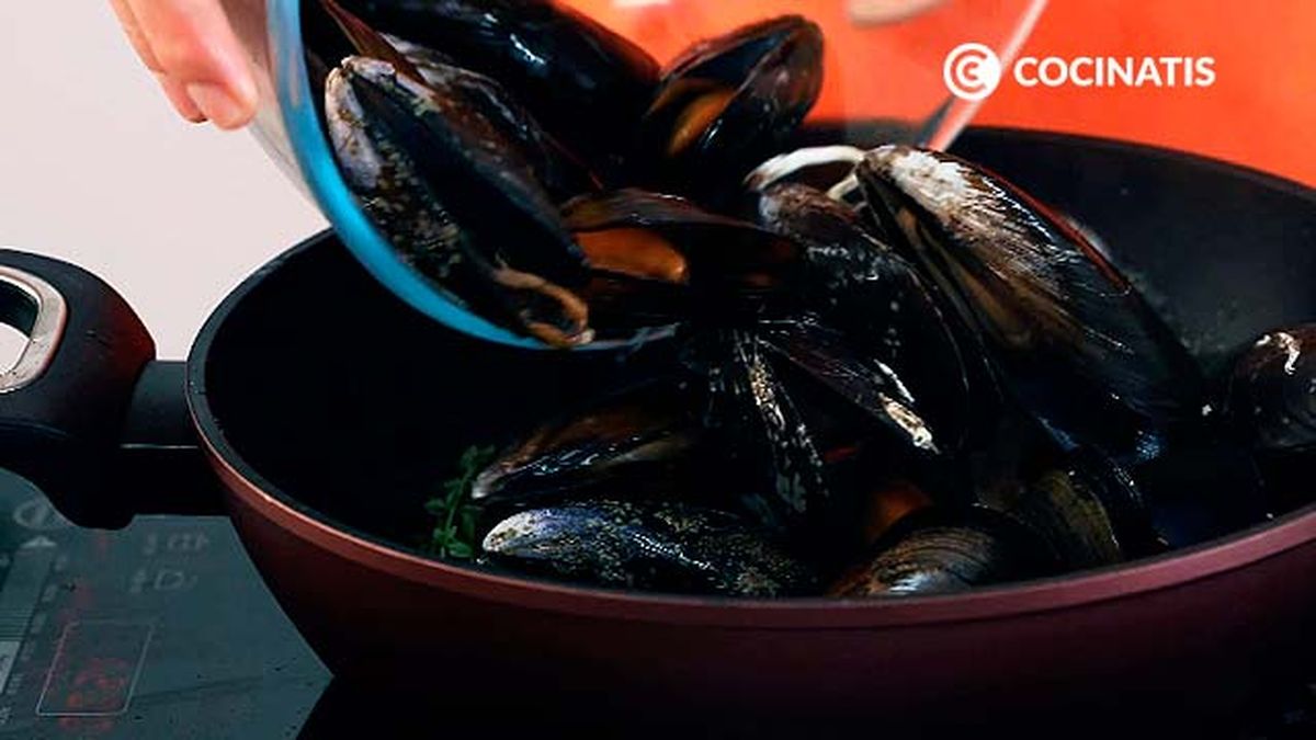 Receta de mejillones con nata  paso 3