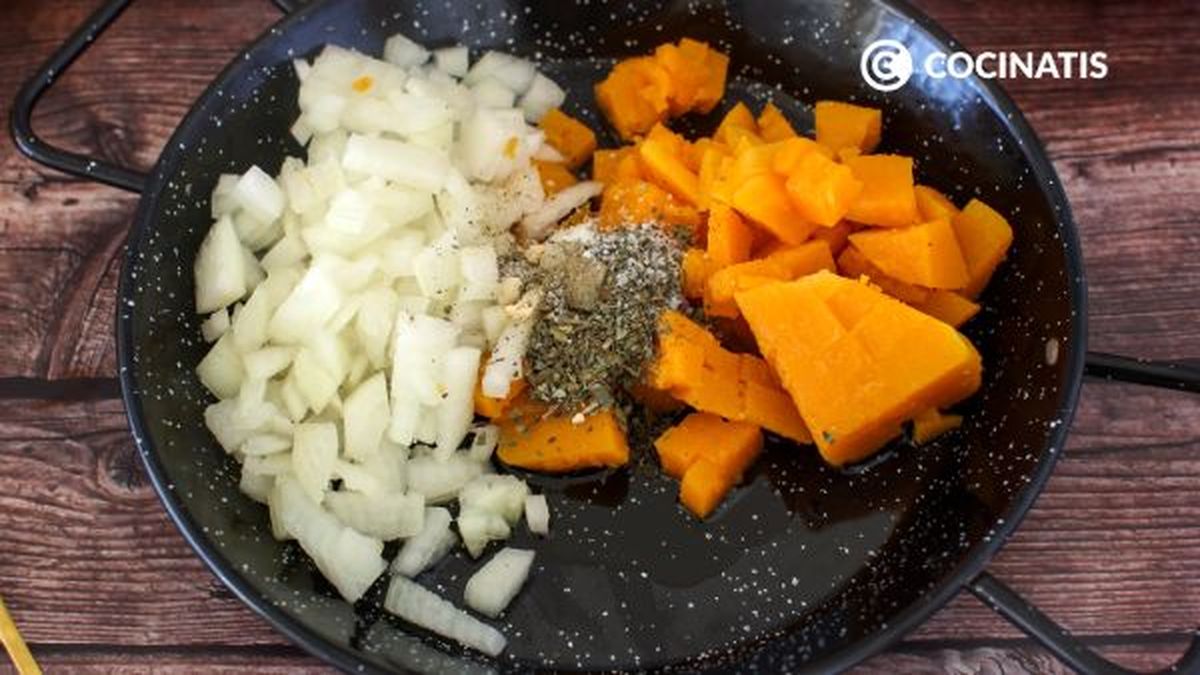 receta risotto vegano de calabaza paso 1