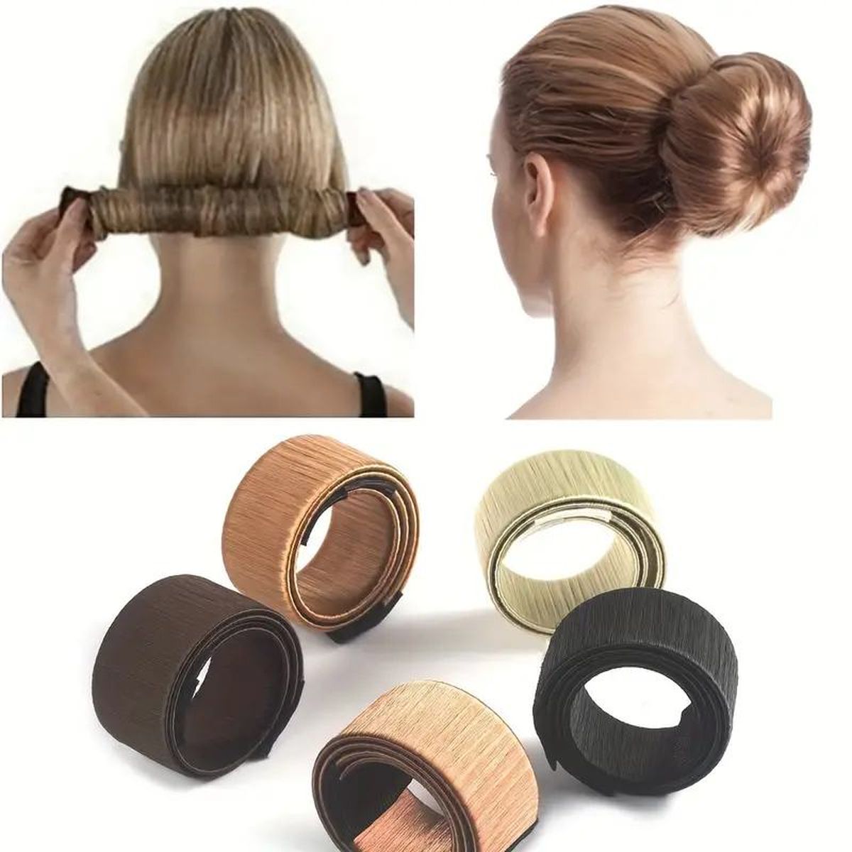 Puedes encontrar accesorios para hacer moños a tono de tu cabello