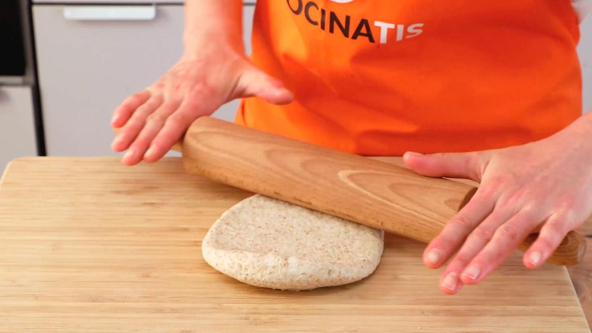 Receta de pizza integral vegetariana   paso 1