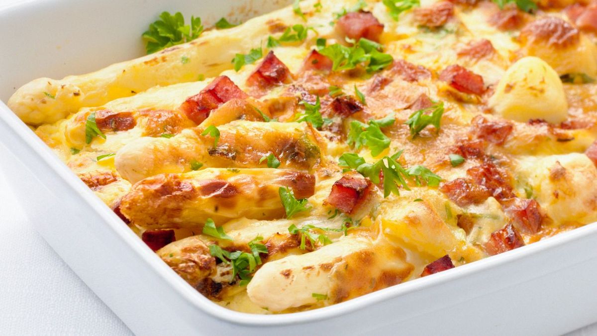 Espárragos gratinados