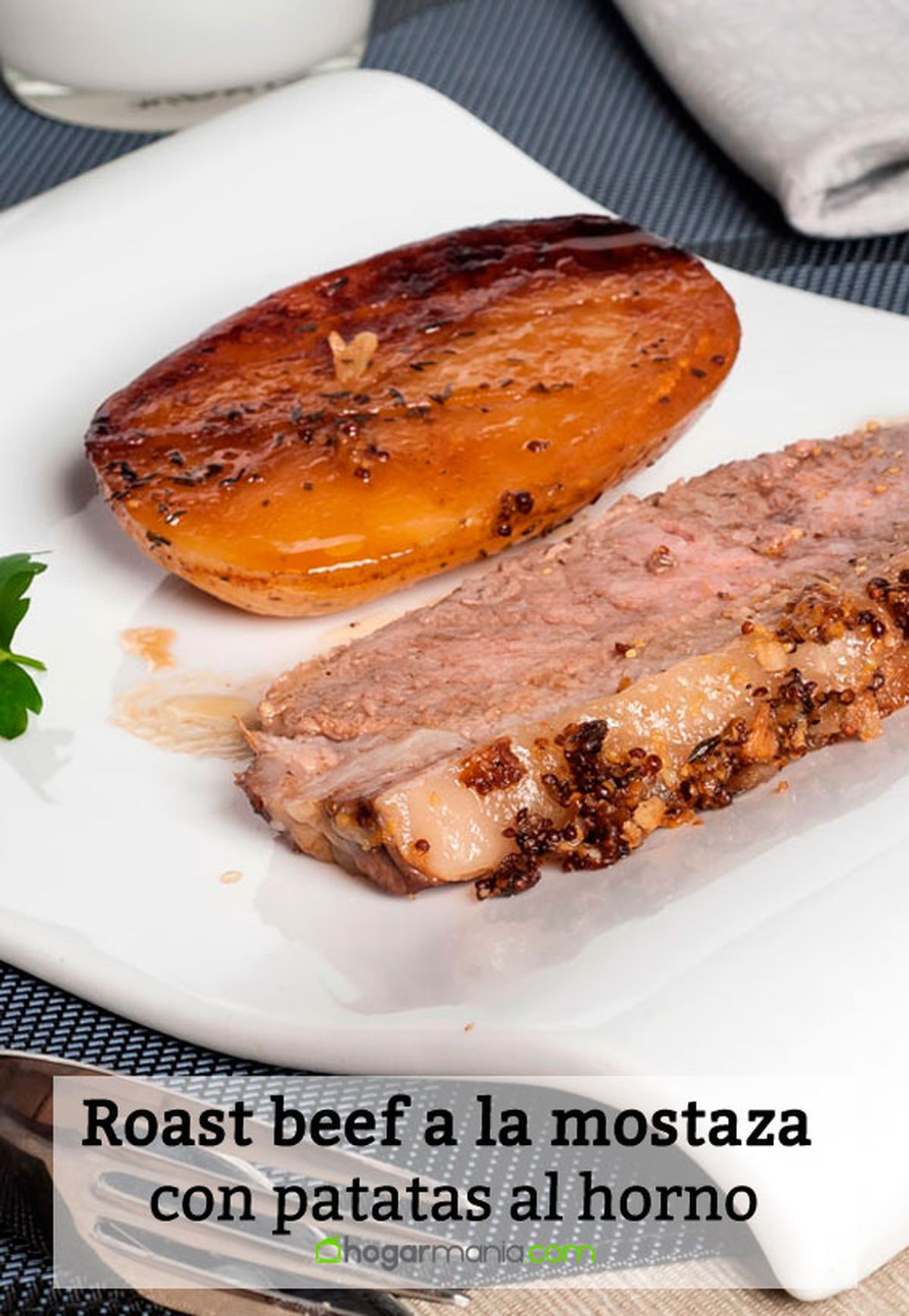roast beef mostaza patatas al horno pin