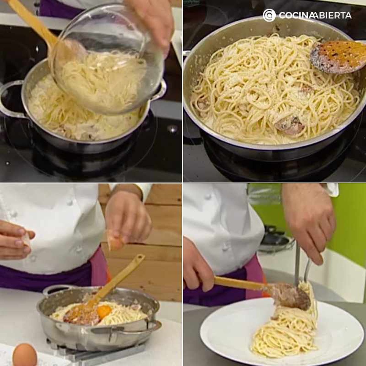 Antes de servir, añade la yema de huevo y mezcla